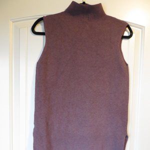 A New Day Plum Color Size Medium Sleeveless Mock Sweater